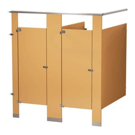 Bradley Bradley Powder Coated Steel 72" Wide Complete 2 In-Corner Compartments, Buff - IC23660-BUF IC23660-BUF